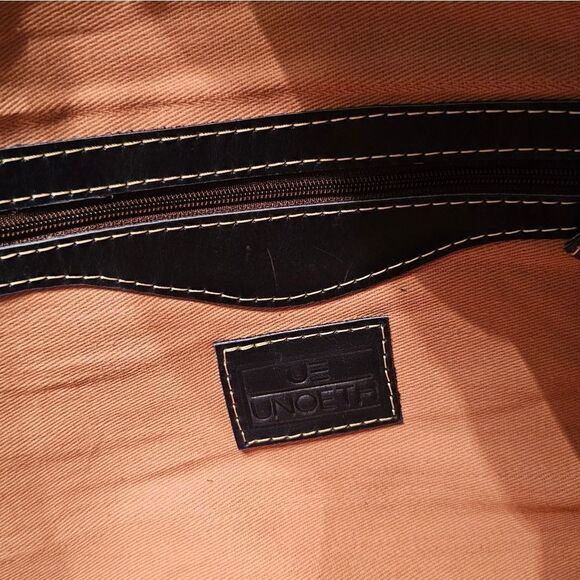 UE UNOETH Blue‎ Leather Large Tote Bag - Picture 11 of 11